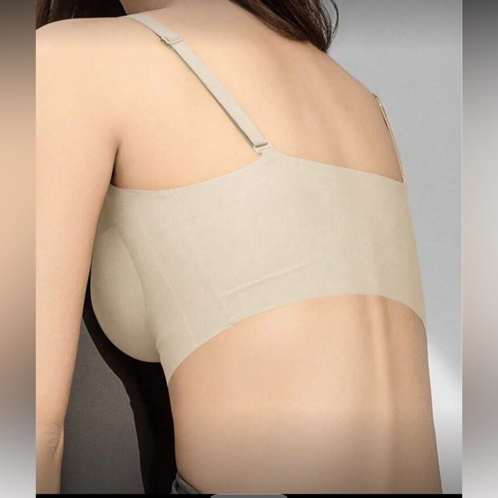 Women's Apricot Seamless Wireless Removable Padding Bralette - Picture 6 of 8